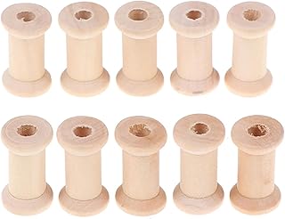 Wooden Spools for Crafts 100Pcs Wooden Bobbins Spools Reels Vintage Style Organizer for Sewing Ribbons Twine Wood Crafts Tools Thread Wire