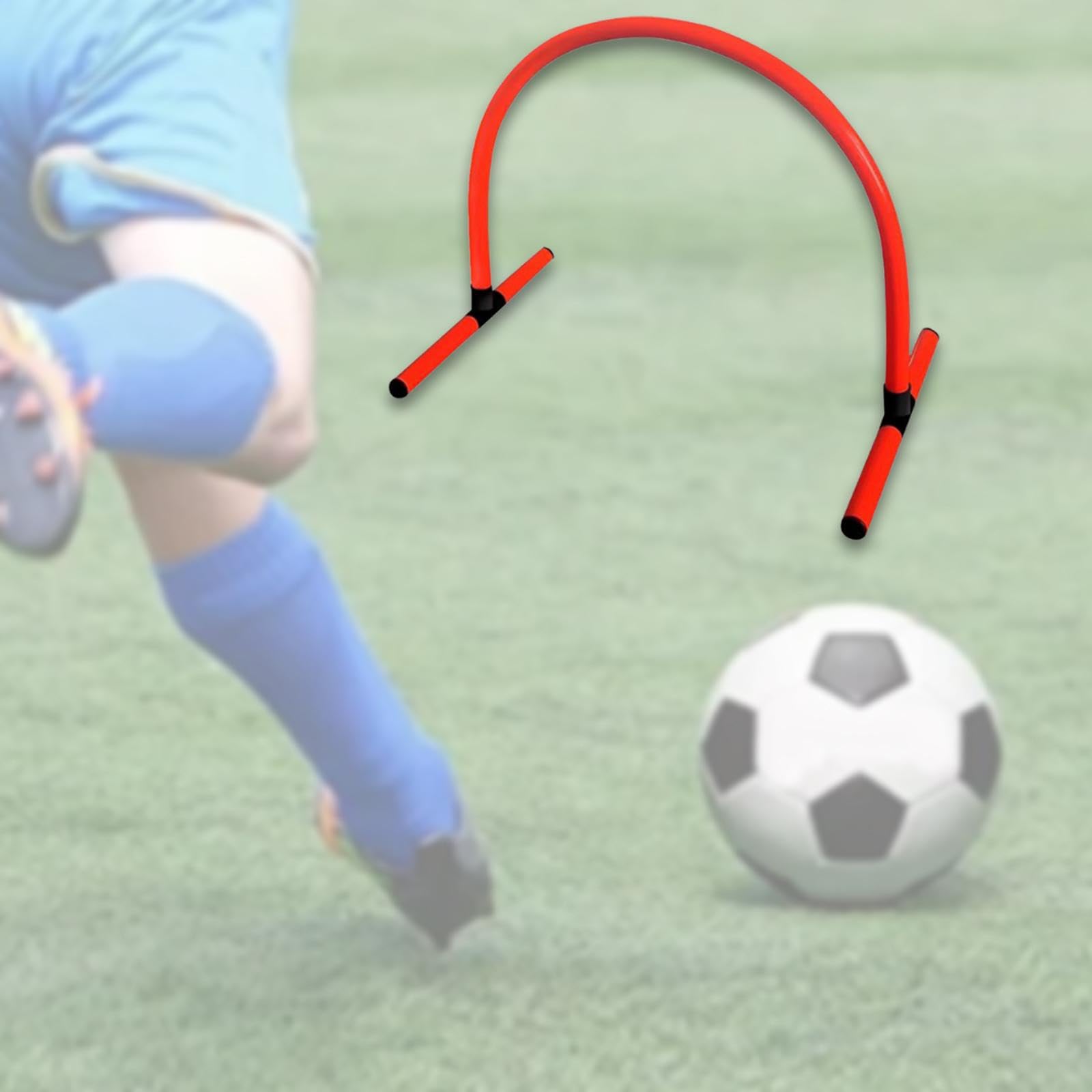 Entrenamiento de Fútbol: Pase, Trabajo de Pies Y Patadas, Ejercicio de Agilidad con Vallas para Fútbol