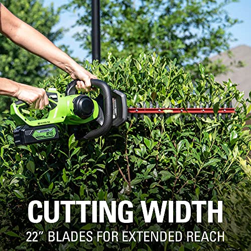Image of Greenworks 24V 22 inch Cordless Laser Cut Hedge Trimmer, Tool Only