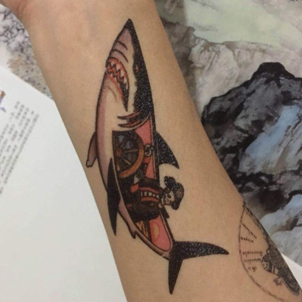 CARGEN Classic Temporary Tattoo Illusion World Eagle Tattoo Whale Tattoo Seahorse Tattoo Finger Tattoo Old School Stickers great Vintage Sticker