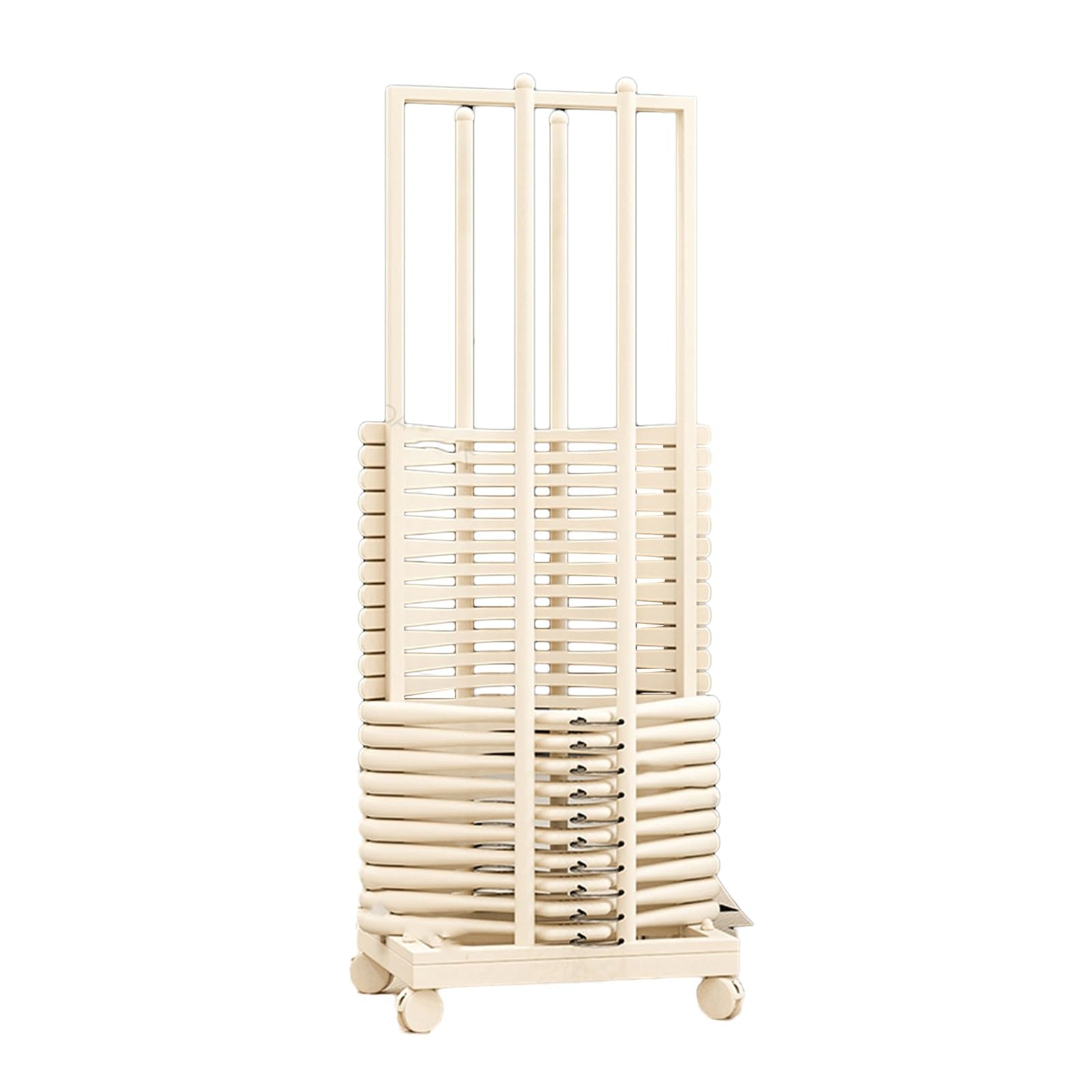 Chariot de rangement pour cintres à roulettes empileur pour 120 pièces