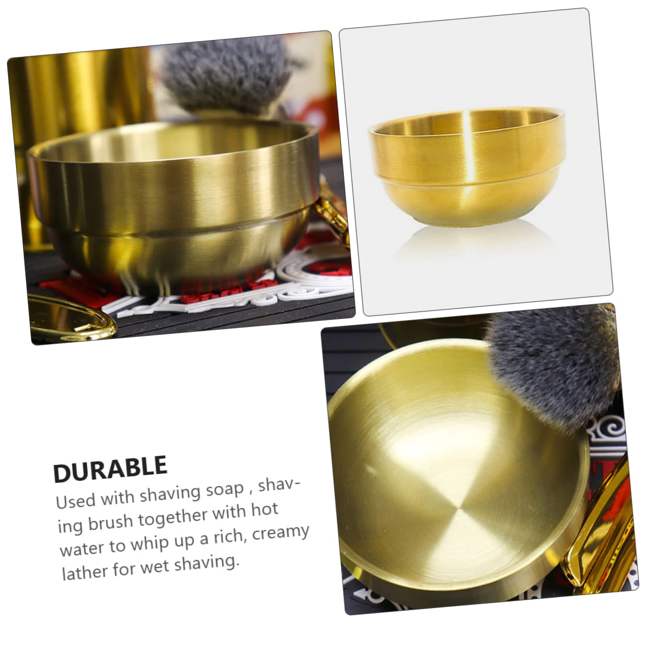 Beavorty 3stücke Rasierschale Aus Edelstahl Für Rasierseife Shaving Bowl Für Cremigen Rasierschaum Für Nassrasur Handlich Und Stabil Perfektes Für Männer An Besonderen Anlässen