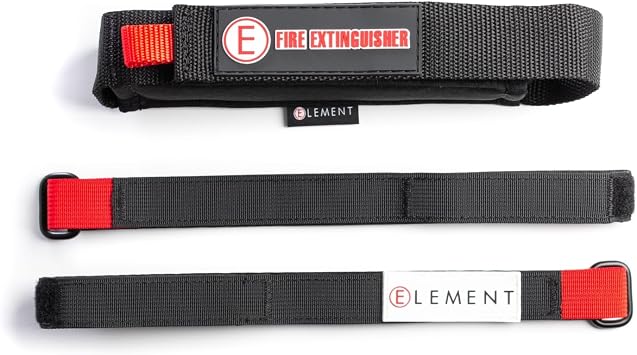 Element Fire Extinguisher Mount, Tactical, Sleeve/Straps, Hook and Loop, Nylon, Black, Element E50 / E100 / CAL50 Extinguishers, Kit