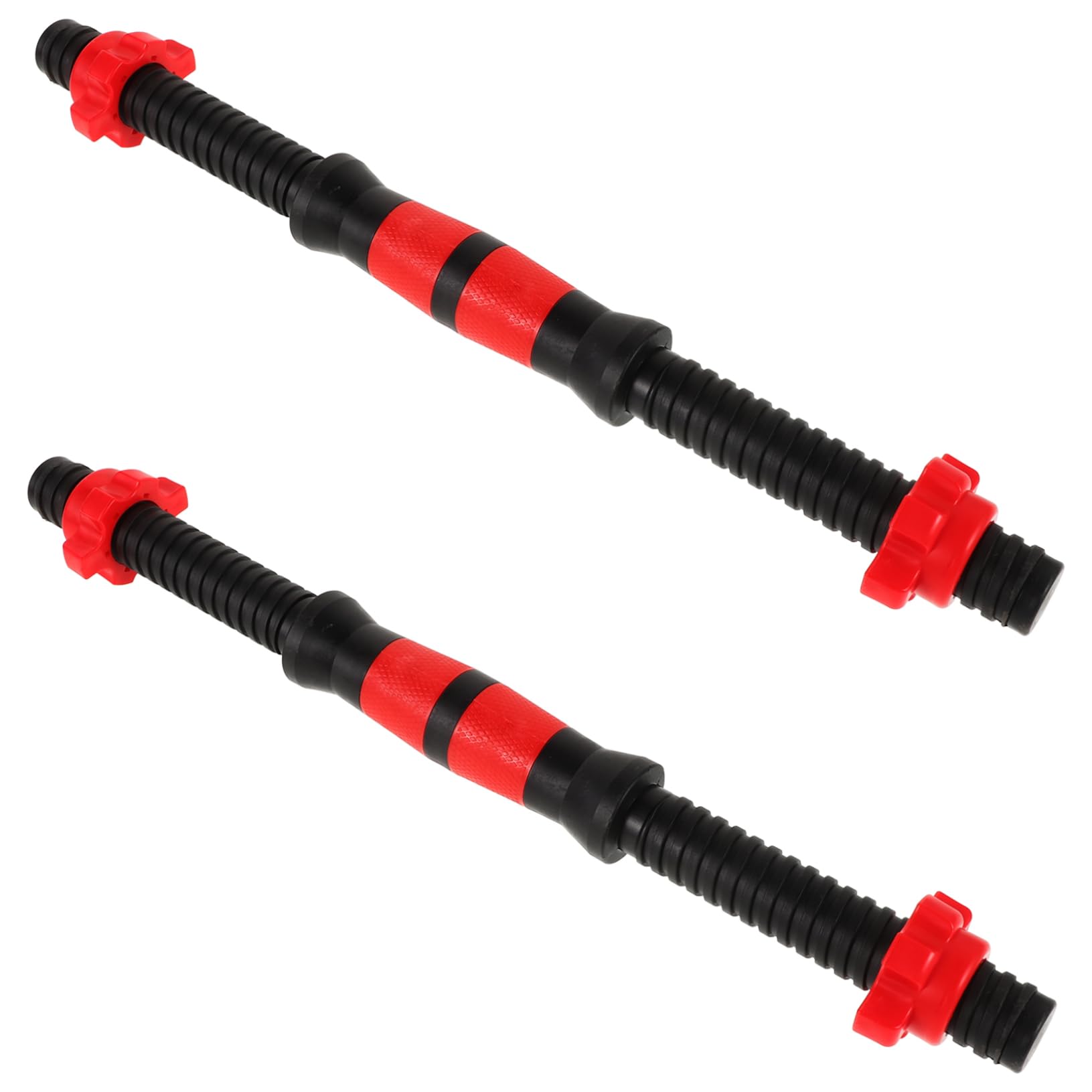 Mipcase 2Pcs Dumbbell Bars Spinlock Collars and Nuts for Strength Training Versatile Weight Lifting Handles for Home Gym Exercise Random Color