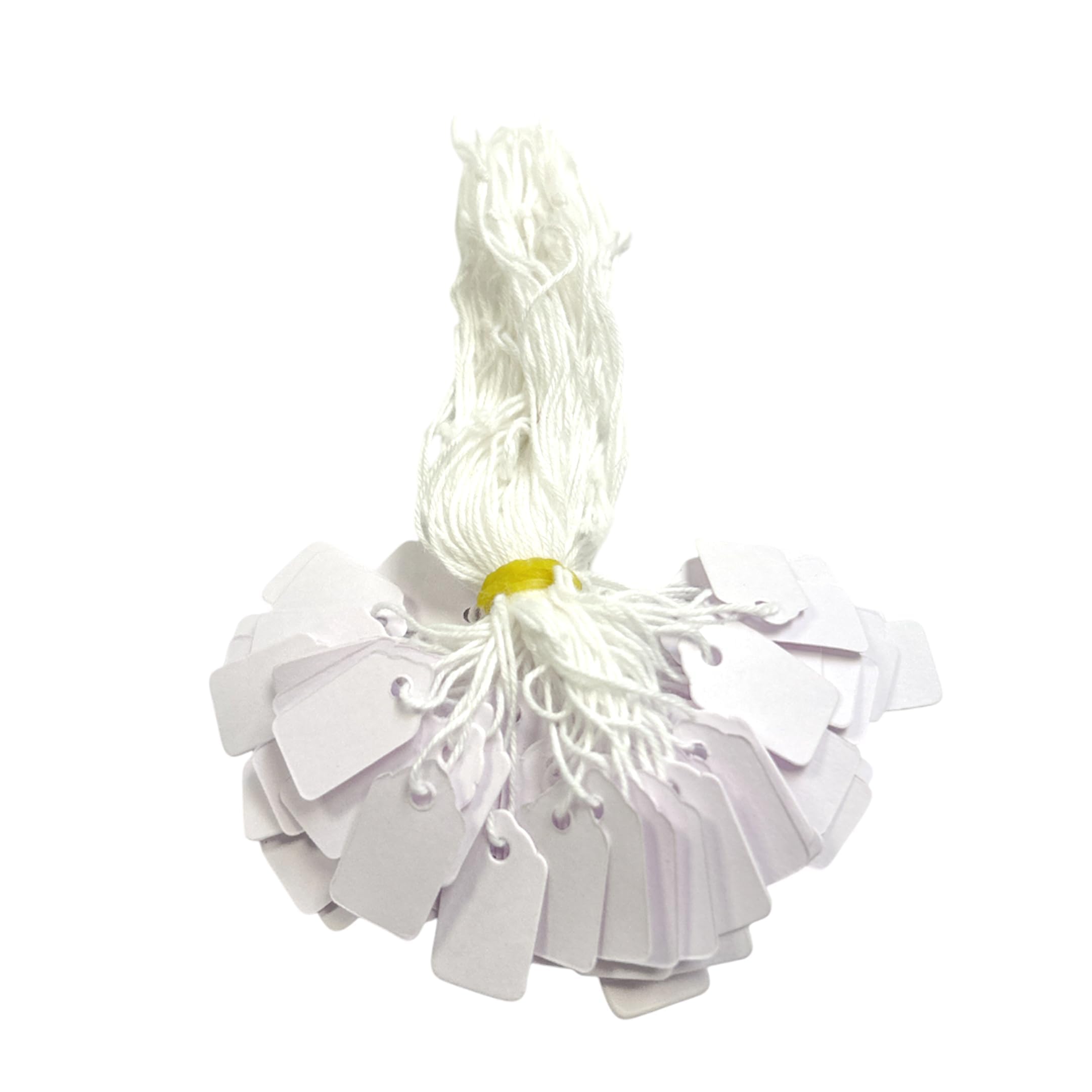 Pack of 200 Small White Strung Tags Price Tickets 13 x 20mm