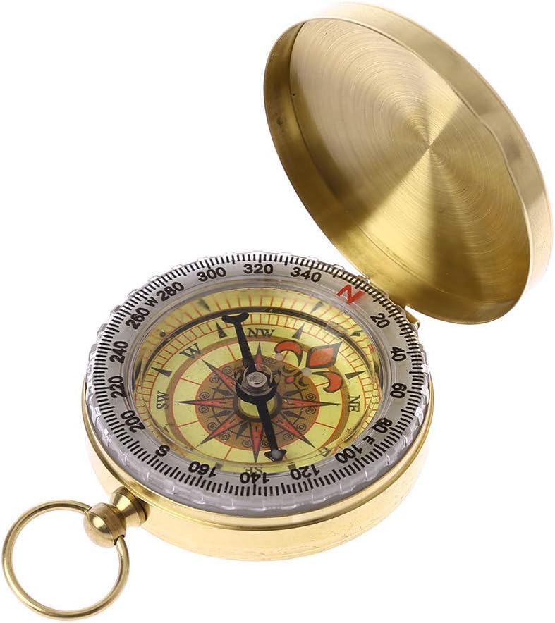 Pure Copper Multi-function Emergency Tactical Survival Waterproof Compass - Camping Hunting Hiking Gear Lensatic Compass Outdoor