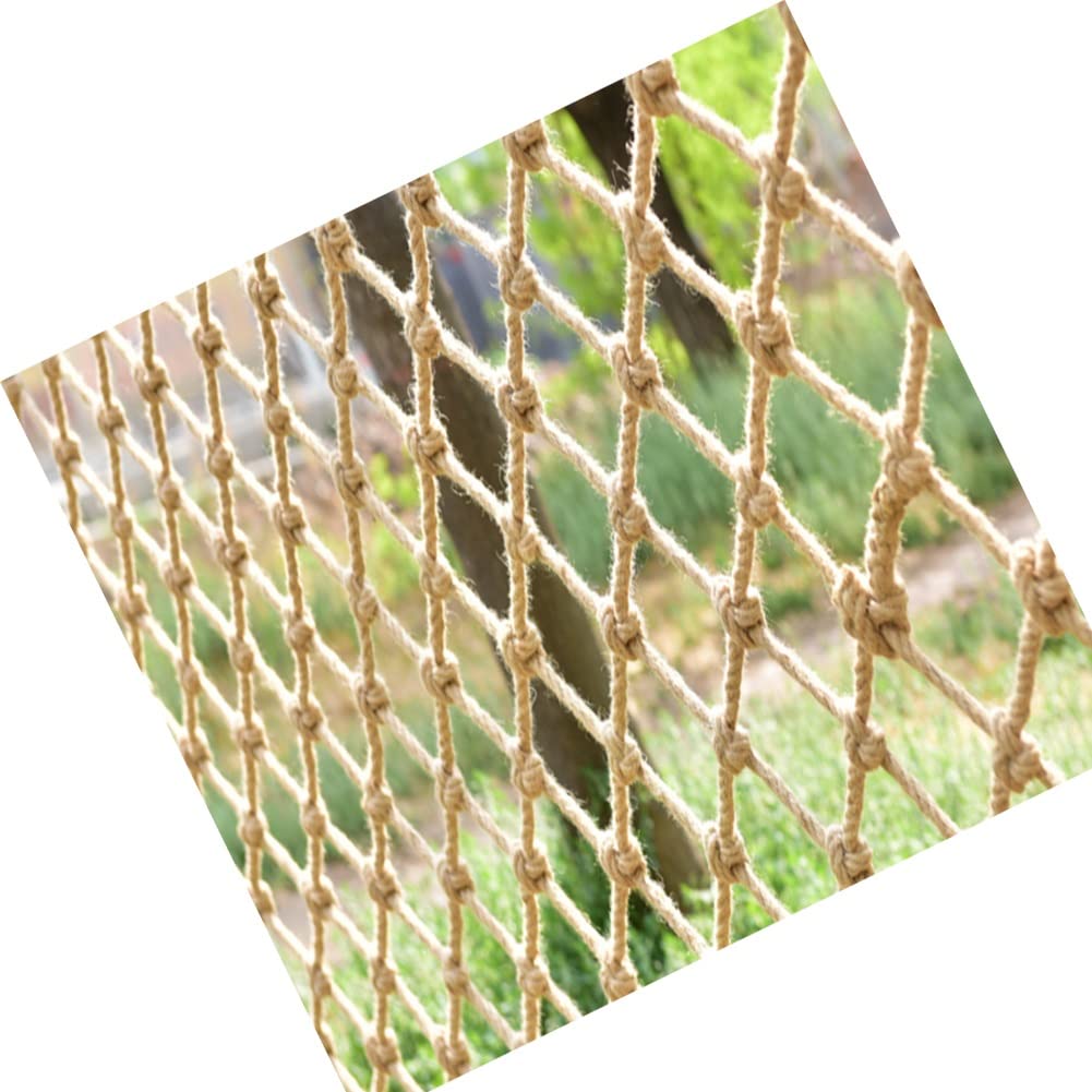GJMSSMY High-Strength Safety Net Climbing Rope Net Balcony Protection Mesh Hemp Rope Barrier for Stairs and Ceiling Decoration 4x5m Heavy-Duty Load Net