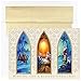 JAM PAPER Christmas Cards & Matching Envelopes Set - Holiday Trees White - 16/Pack