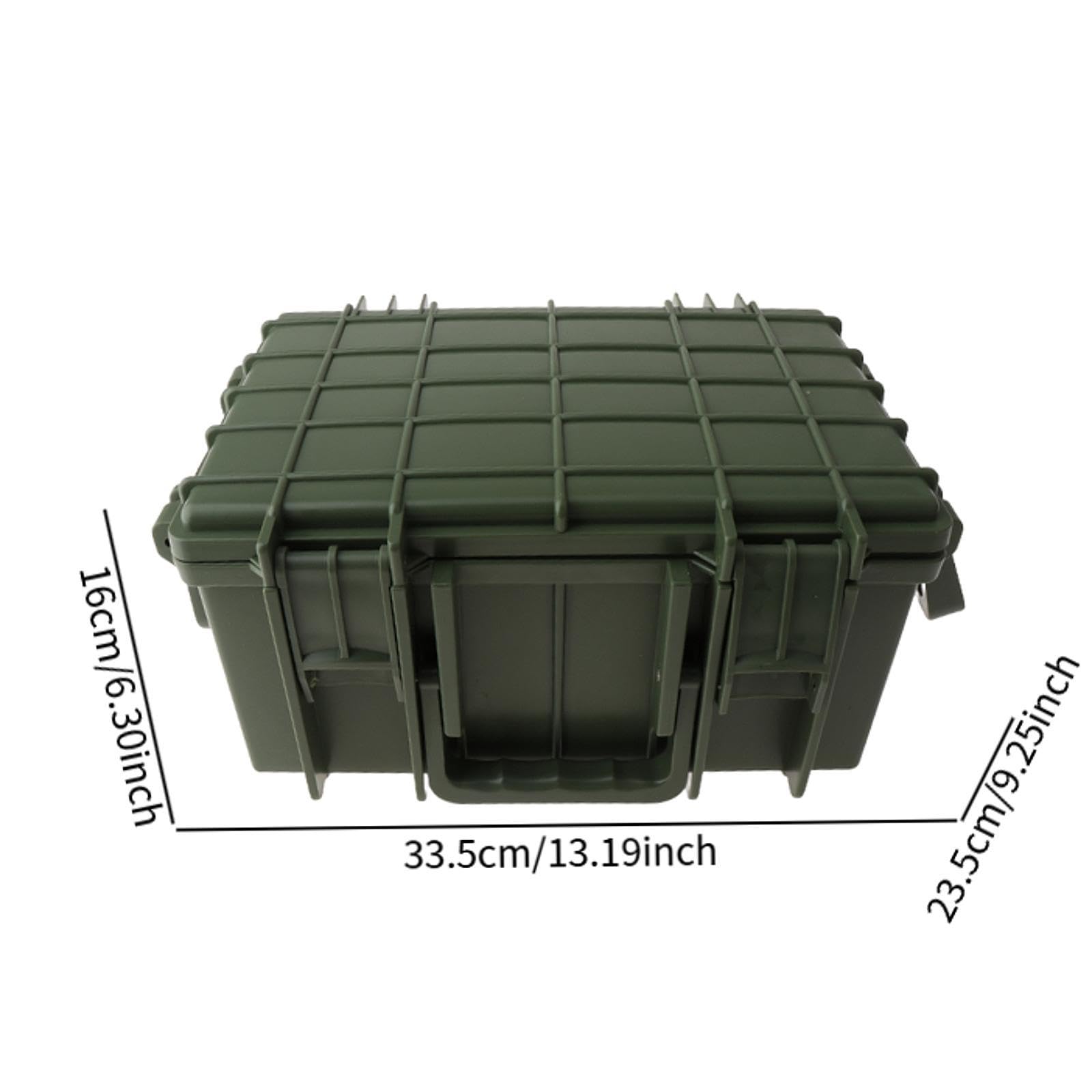Caja de Almacenamiento Impermeable con Revestimiento de Espuma Protectora, Estuche Rígido Portátil con Asa, Estuche de Transporte a Prueba de Golpes C, 33.5 X 23.5 X 16 Cm