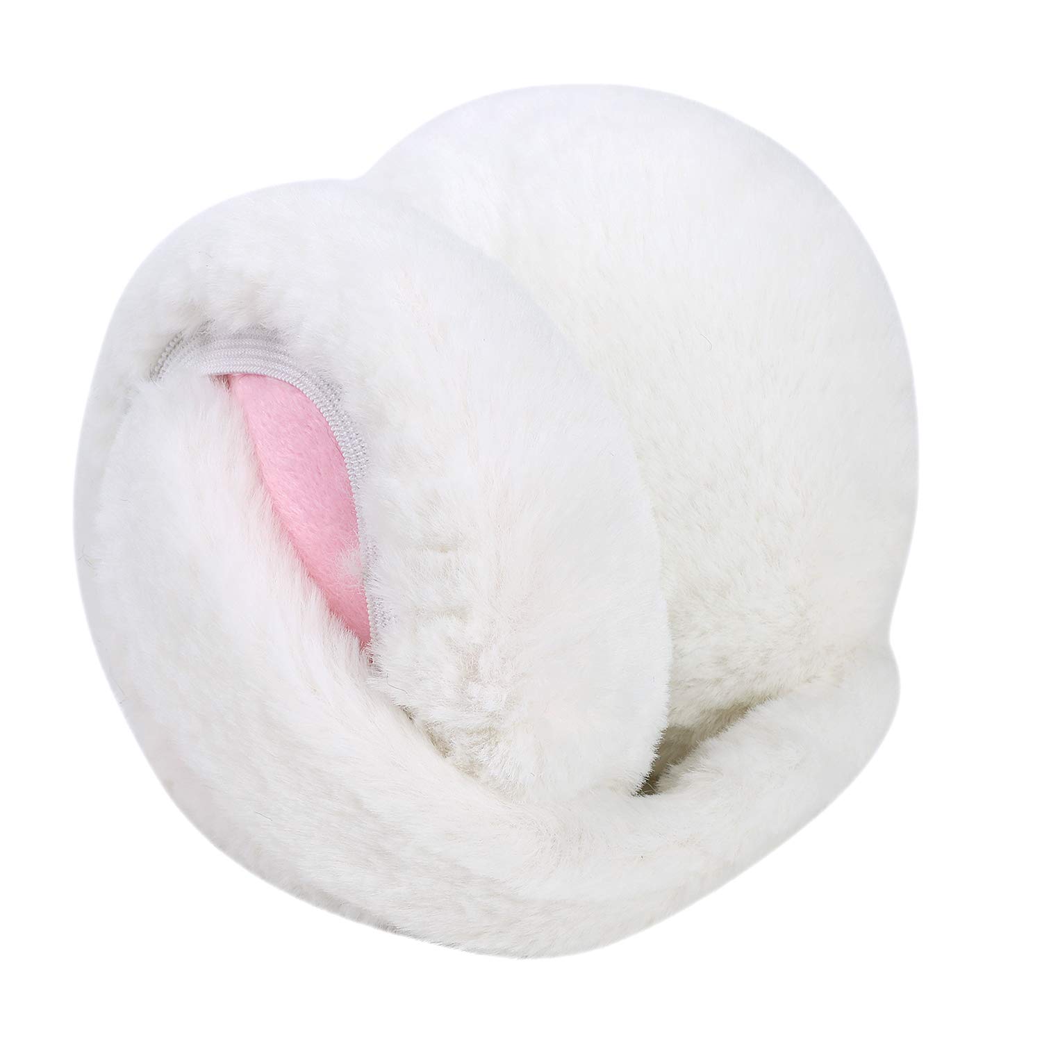 Cache-Oreilles Filles En Peluche Mignon Oreilles De Lapin - Chauffe-Oreilles Hiver Chaud Pour Enfants Et Femmes, Gris