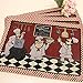 Fat Chef Placemats Woven Tapestry Place Mats - Set of 4 Decorative Chef Collection, Dining Room Kitchen Heat Insulation Stain-Resistant Placemats, 13x19 Inches