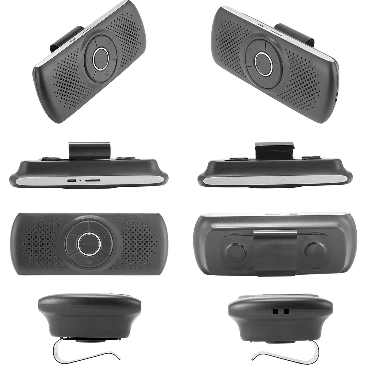 YONGYAO Visera para Coche, Teléfono con Bluetooth, Manos Libres, Altavoz, Reproductor de Música Móvil - Naranja