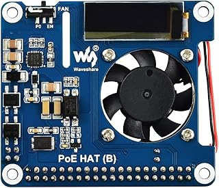Waveshare Power Over Ethernet HAT (Type B) For Raspberry Pi 3B+/4B 802.3af Power-Sourcing Equipment Required