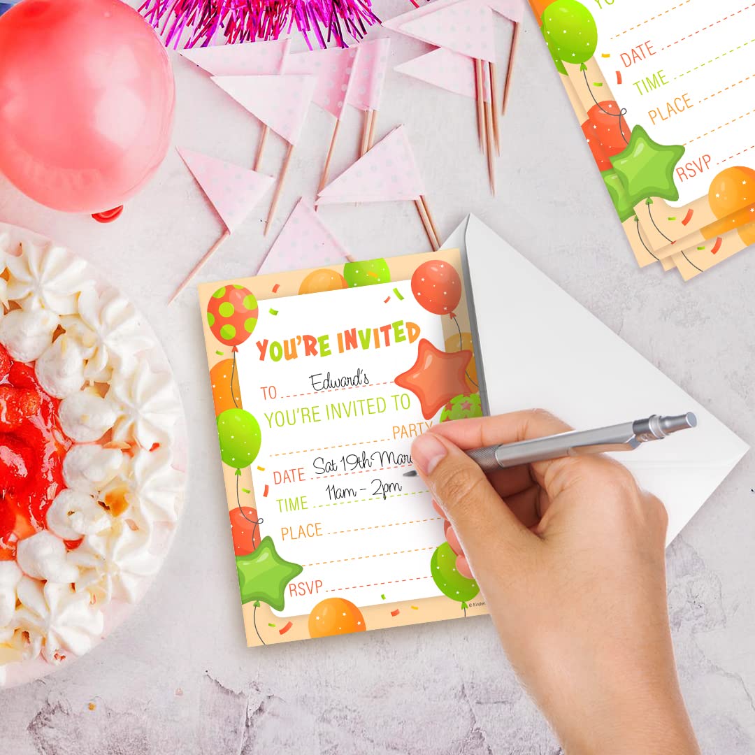 Cardlyst Inviti Feste Di Compleanno A Tema Gaming - Confezione 32 Inviti Con Buste E Adesivi Game On - Formato A5 Stampato In UK
