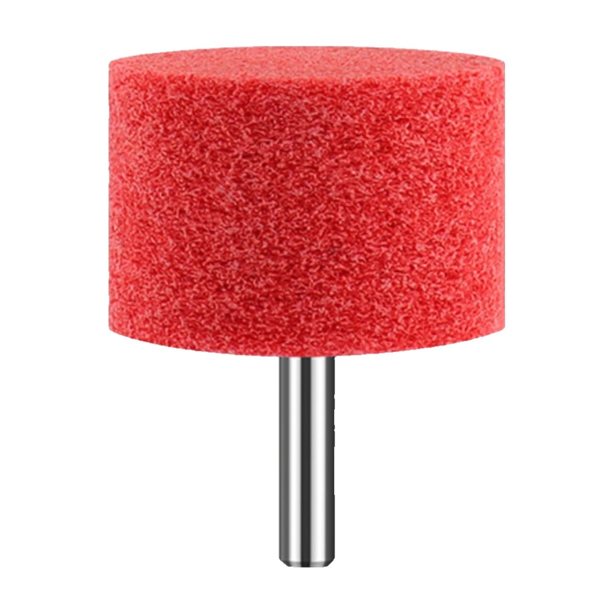 Koło polerskie z włókna nylonowego z uchwytem 6 mm głowica szlifierska stal szlachetna metal polerowanie rdzy drewno cylinder Burr (cylinder 6 x 40 320 mesh red 5 sztuk)