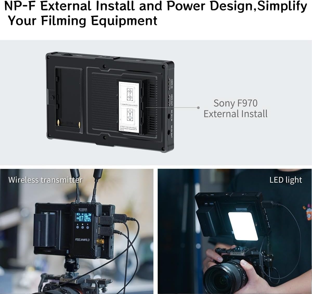 FEELWORLD F7 Plus 7" 4K Photo Monitor HDMI in/Out IPS Full HD 1920x1200