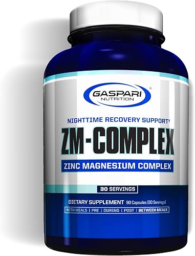 Gaspari Nutrition ZM-Complex recuperación muscular nocturna y apoyo para dormir saludable para hombres y mujeres - Zinc, magnesio, vitamina B-6, 90 disponible en Yaxa Peru