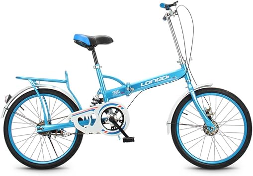 Amazon 折りたたみ自転車インチ大人シングルスピードショックアブソーバ高炭素鋼の自転車男性と女性の子供用自転車 ブラック ブルー ピンク グリーン Color Blue Fenfen 子ども用自転車