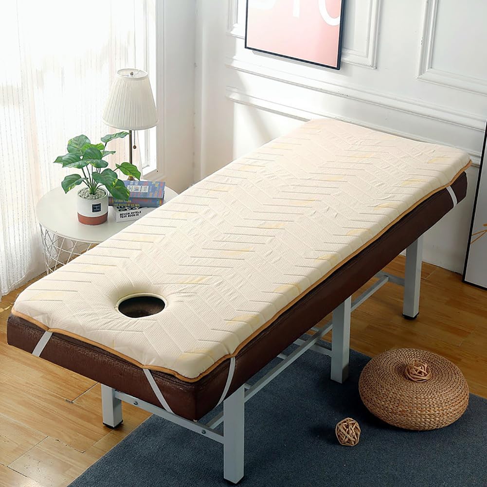 Nakładka na materac Esthetician z otworem do oddychania, dopasowana osłona do spa twarzy i rzęs 190 × 75 cm, komfort i wsparcie dla profesjonalistów