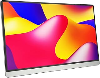 Monitor Portátil de 16,1 Polegadas, Segunda Tela IPS Ultrafina, Monitor de Viagem FHD 1080P Com Modo Duplicado, Estendido e de Segunda Tela (plugue da ue)