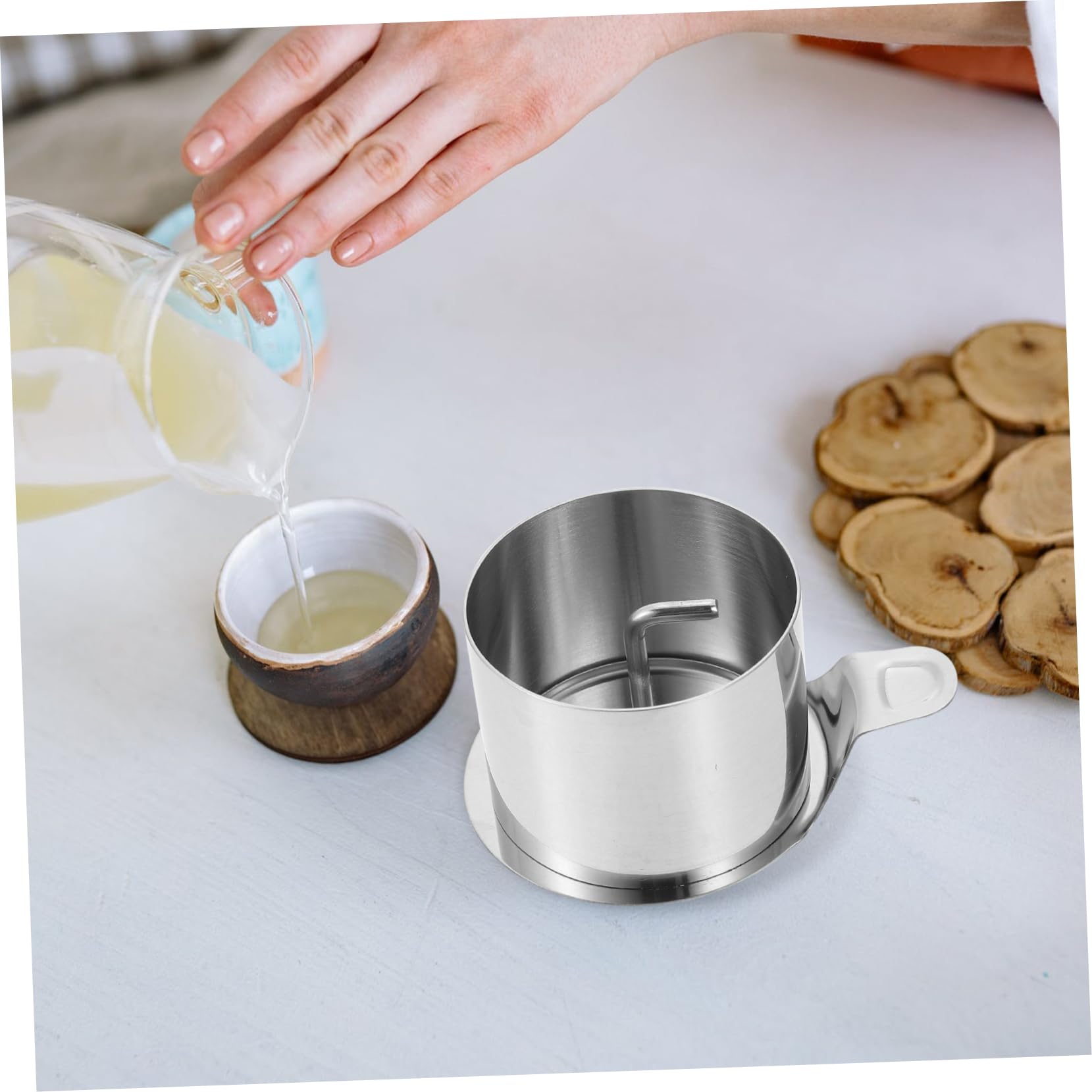 COLLBATH Diy Baking Molds Set Rice Ball Moulds Square Round Stainless Steel Molds