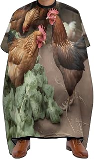 Barber Apron,Farm Chickens Hair Stylist Apron,barber Bib,hair Cutting Cape,adjustable Hair Cutting Salon Cape for Unisex