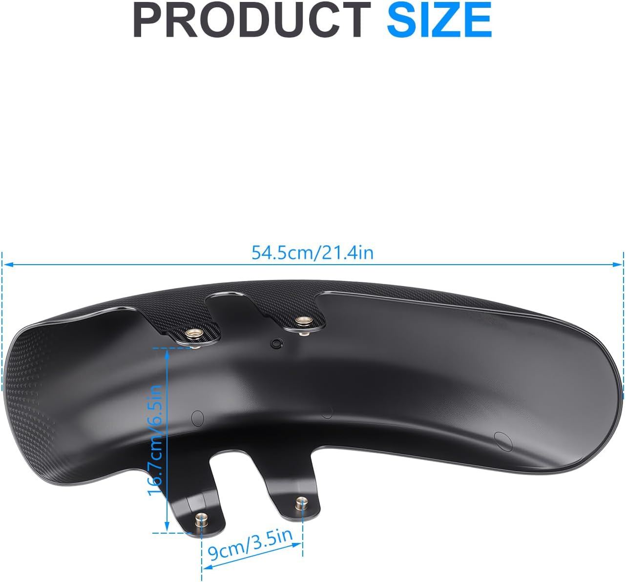 19" Short Chopper Front Fender for Harley Touring 2023-2026 Street Glide Road Glide CVO Road Glide CVO Street Glide FLHXU Wheels Wrap Front Mudguard ABS Plastic (Carbon Fiber)