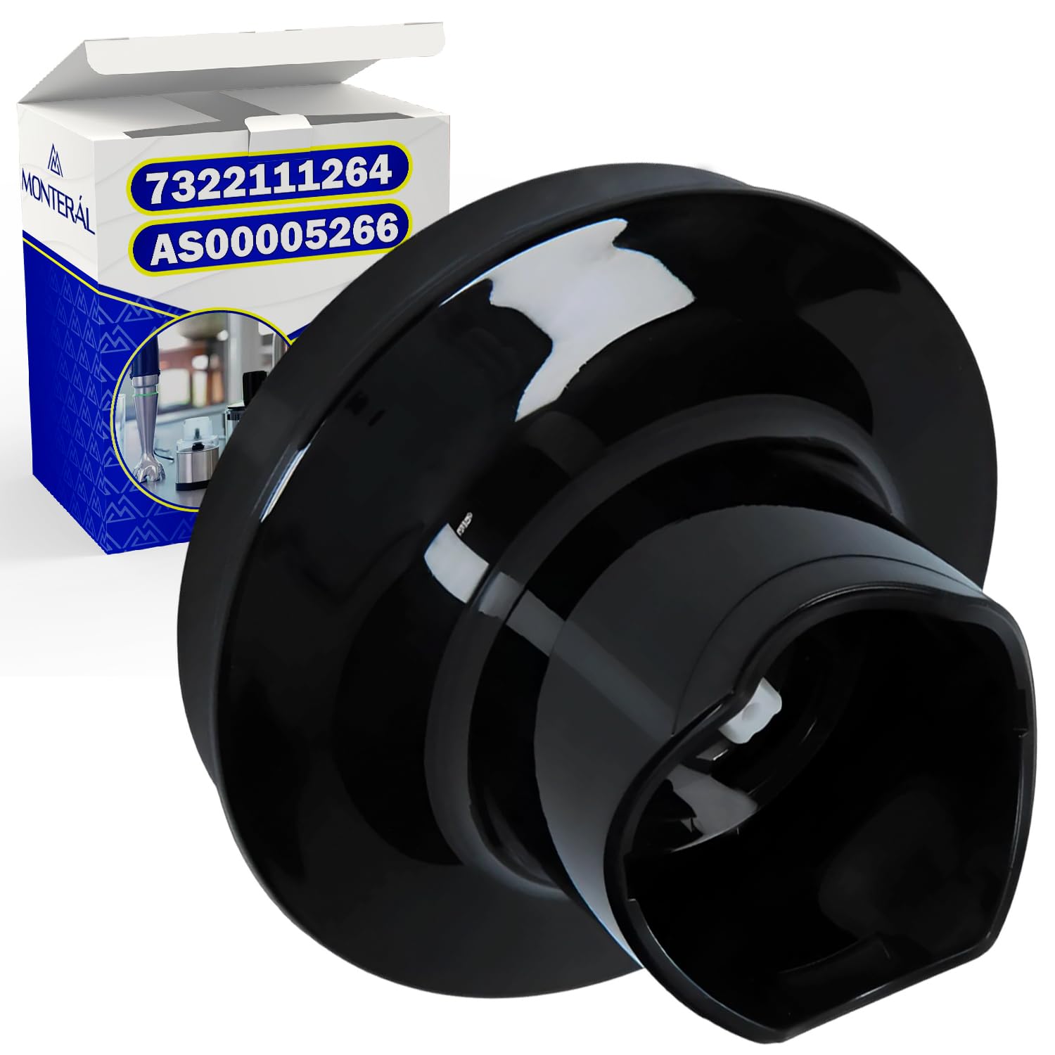 MONTERAL Tapa de Engranaje para Batidora de Mano para Bol HC 350 ml con Código Original 7322111264 AS00005266 para Braun Minipimer - Garantía de 10 Años