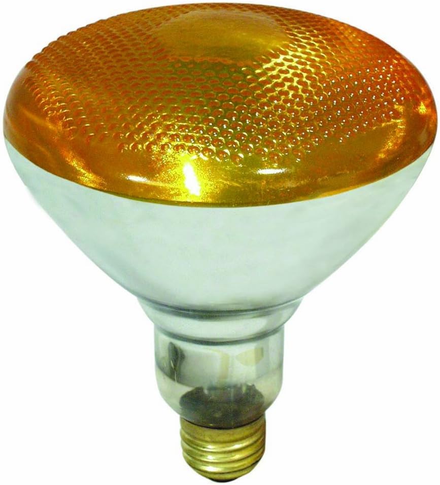 Feit Electric 100PAR/A/1 120-Volt Lightweight PAR38 Reflector, Amber