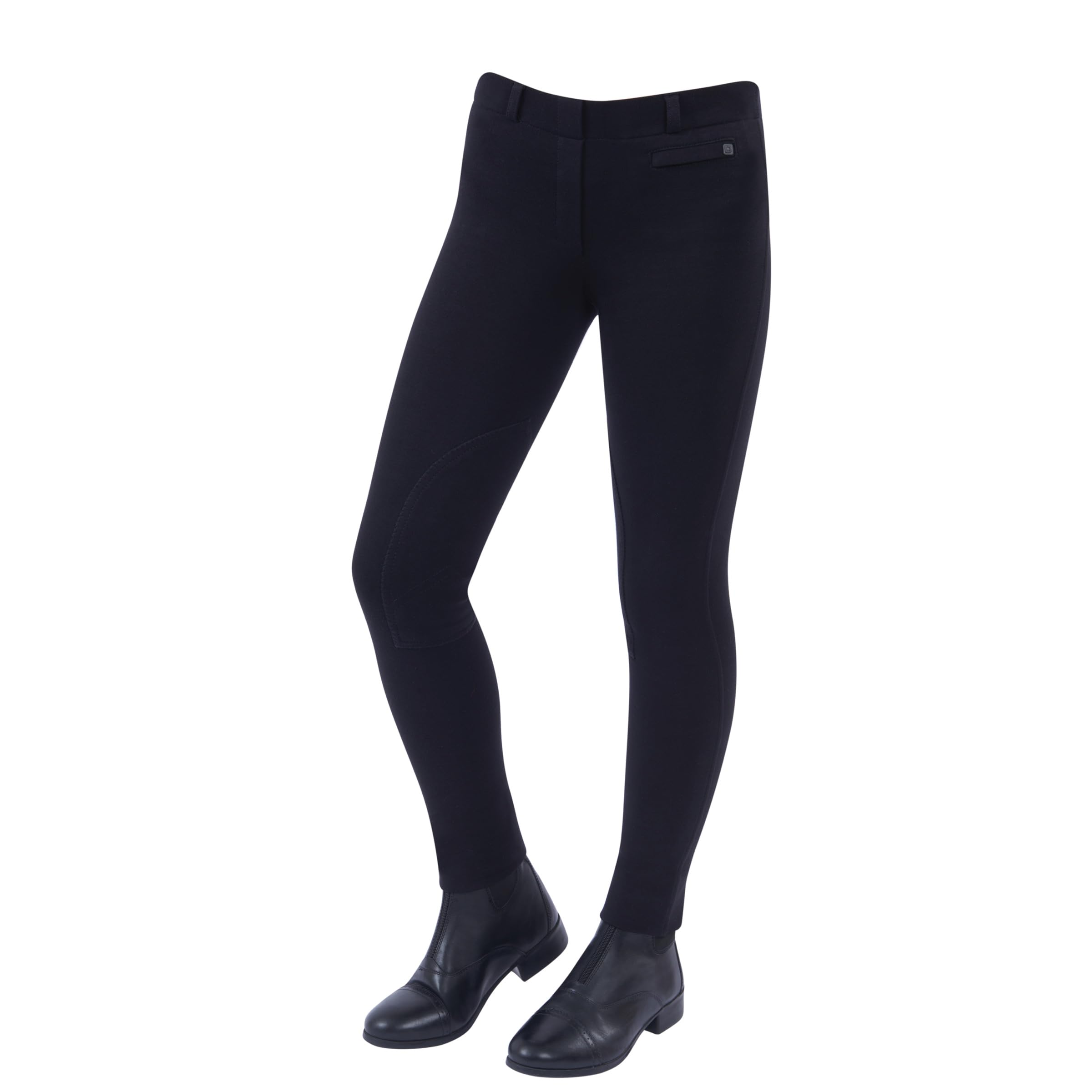Dublin Supa-Fit Pull On Knee Patch Jodhpurs Childs (Black, 14/26")