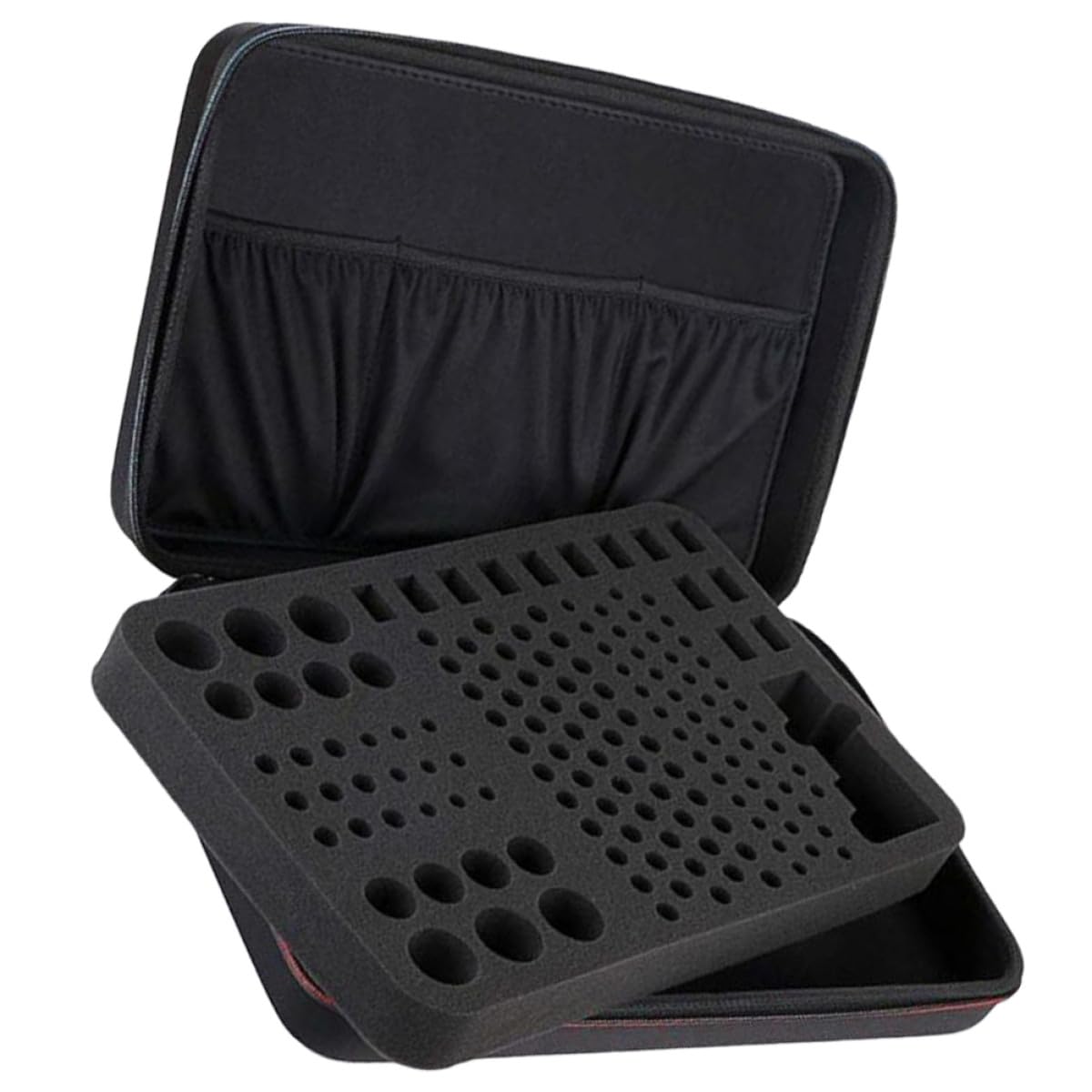 Contenitore Organizer per Batterie in Eva Nero, Grande Capacità | Custodia da Viaggio, Antishock e Antipolvere, Uso Multifunzionale per Accumulatori e Piccoli Oggetti
