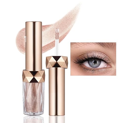 Aaiffey Sombra de ojos con purpurina líquida sombra de ojos brillante perezosa monocromática líquida lentejuelas metálicas maquillaje de ojos estilo Aaiffey Sombra de ojos con purpurina líquida sombra de ojos brillante perezosa monocromática líquida lentejuelas metálicas maquillaje de ojos estilo