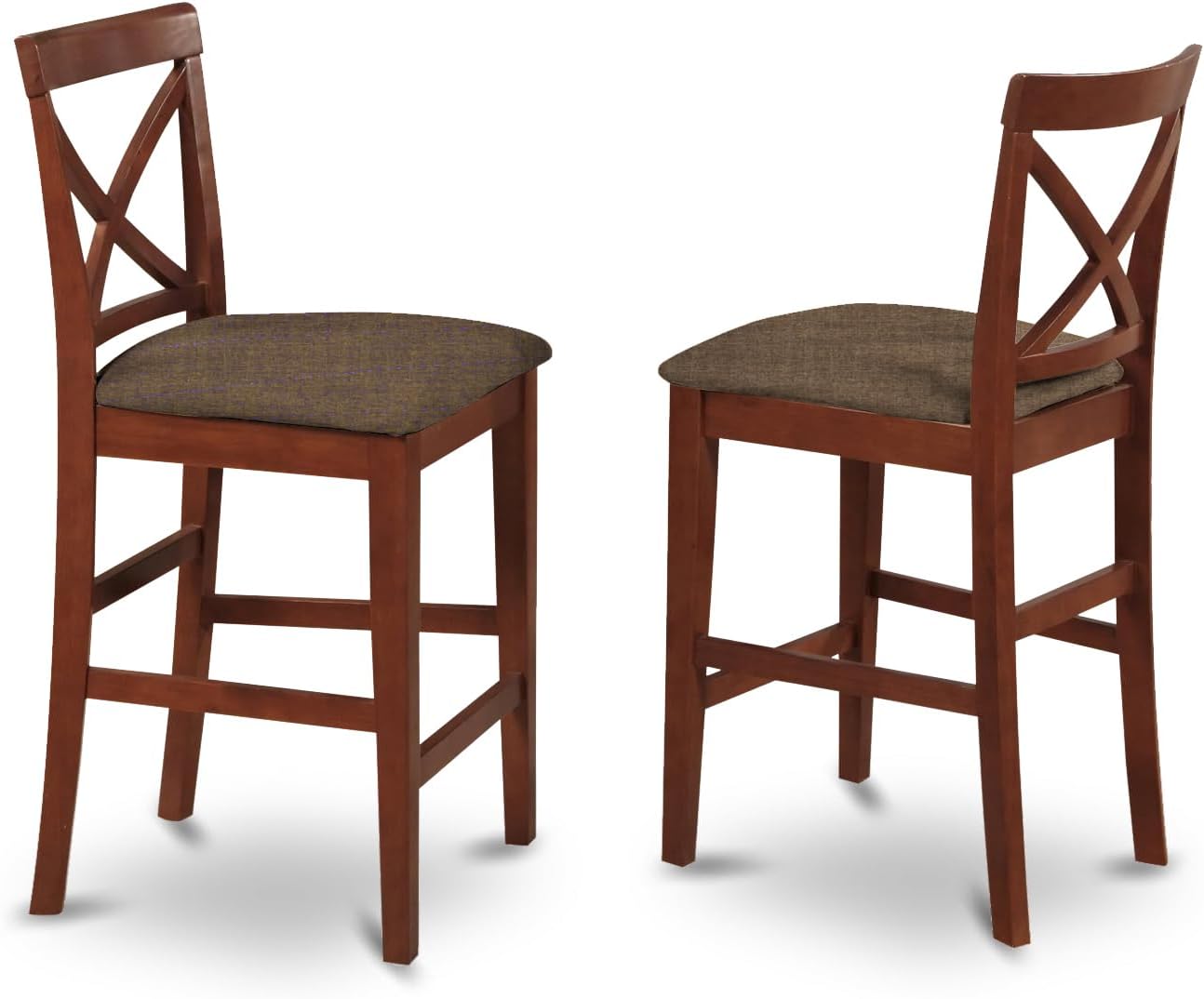 Kitchen Bar Stool - Oak Finish Counter Height Chair - Rustic Style Seating - 41.5" Tall - Home Decor