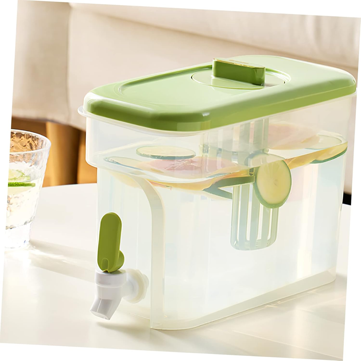 Cabilock Large Capacity Cold Kettle Spigot Juice Dispenser for Fridge Beverage Dispenser Stand