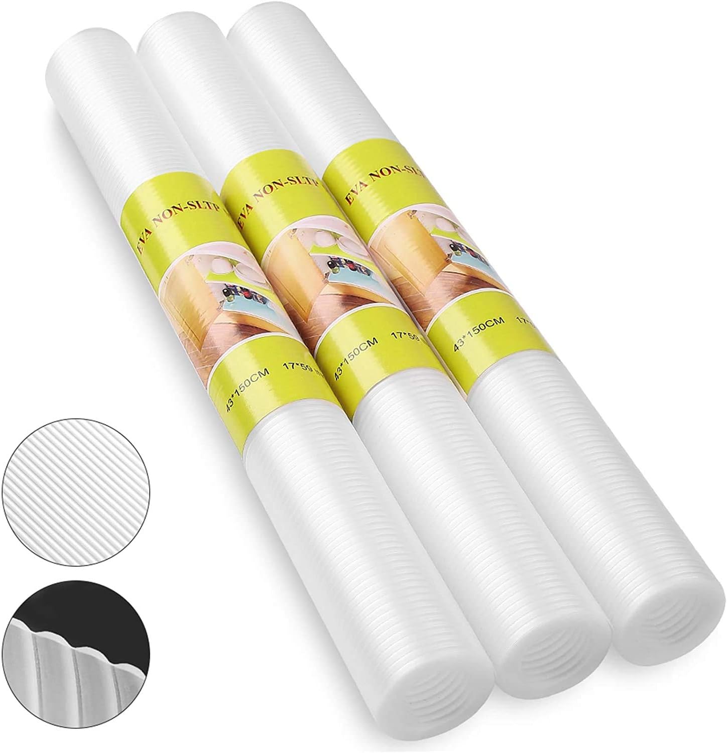 DELAVALA [Pack of 3 RollX(45X1.5MTR)] Shelf Liners EVA Refrigerator