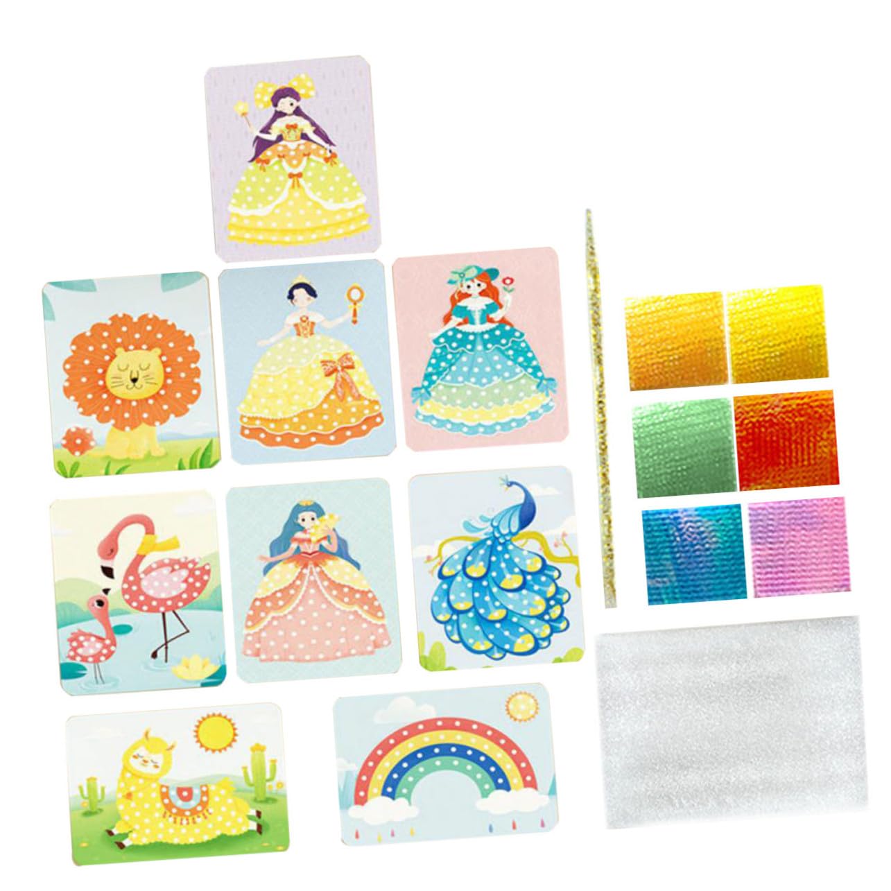 SHINEOFI Kit Creativo per Ragazzo Ragazza di Pittura a Foratura Fai da Te Materiali in Cotone Perlato e Tessuto, Favorisce la Creatività e Abilità Manuali per Decorazioni Uniche