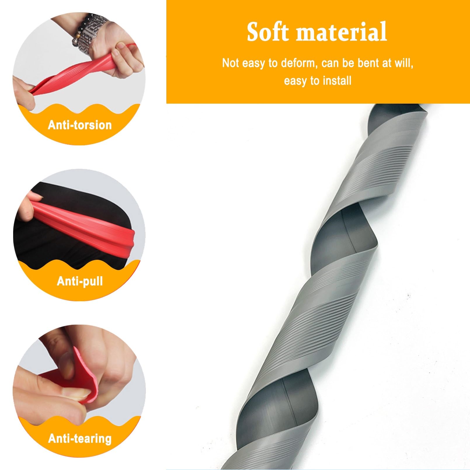 Tiras Antideslizantes Para Peldaños, Protector Antideslizante de Borde de Escalera de PVC, Para Cantos Escaleras Tiras, Fácil de Instalar Y Resistente Al Desgaste, Borde Antideslizante Para Escaleras(