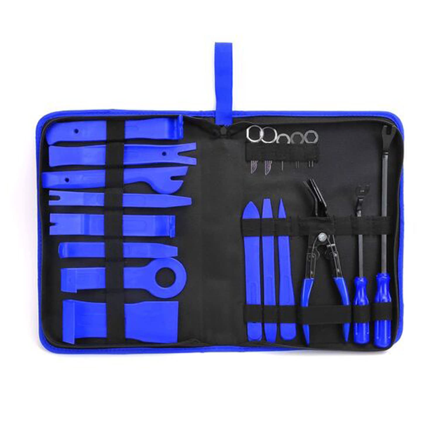 Autojack 19 Piece Upholstery Car Trim Remover Tool Kit Car Door Panel Pry Dash Audio Console Radio Removal Tool Installation Removals - Image 2