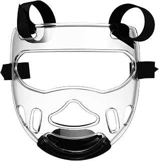 Toddmomy 2Pcs Clear Face Guard for Sports Taekwondo 8.2x7.8 in Plastic