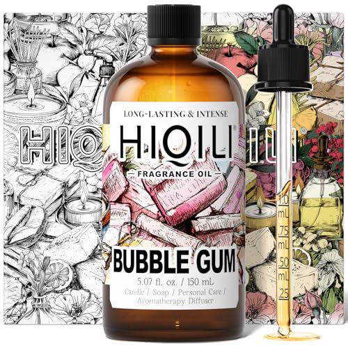 Image of HIQILI Bubble Gum Fragrance Oil for Soap Making & Home Diffsuer - 5.07FL Oz | for Candle & Bath Bombs Making, Long Lasting Candy Scents - 150 ML