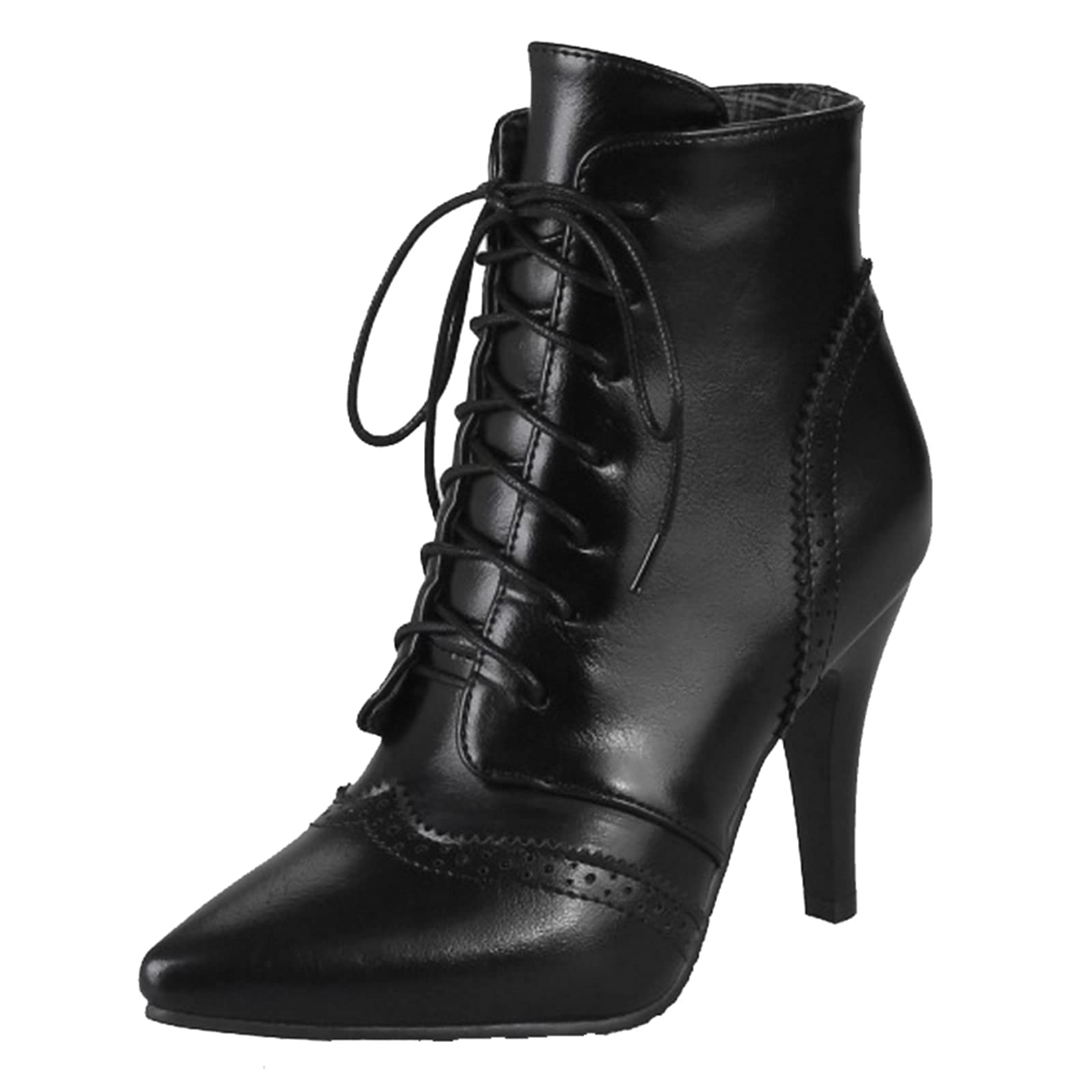 Onewus Mujer Botas con tacón Cordones Botines