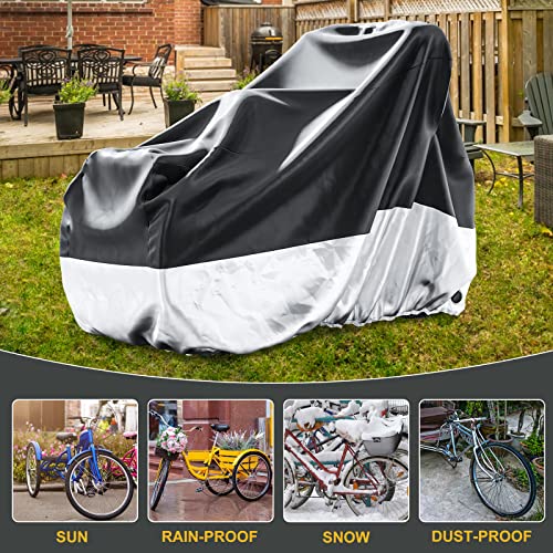 Mooncool Adult Tricycle Cover Trike Cover, 3 Wheeled Bicycle Bike Cover For Outdoor Storage Waterproof, Dust Wind Proof For Bikes #TOP5