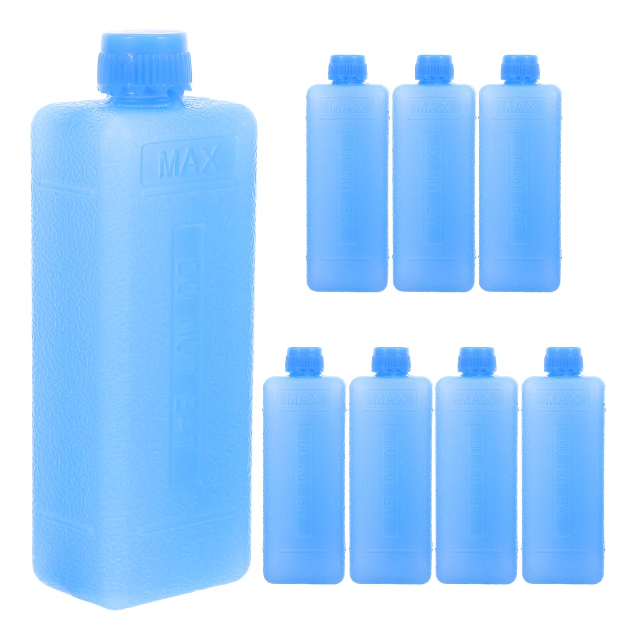 "Amosfun 8 Reusable Ice Packs 4.5""x1.6""x1.2"" Blue PE – Leakproof Freezer Blocks for Air Conditioner Fans & Cool Bags, 4-6h Cooling for Camping Picnics Fishing Lunch Boxes"