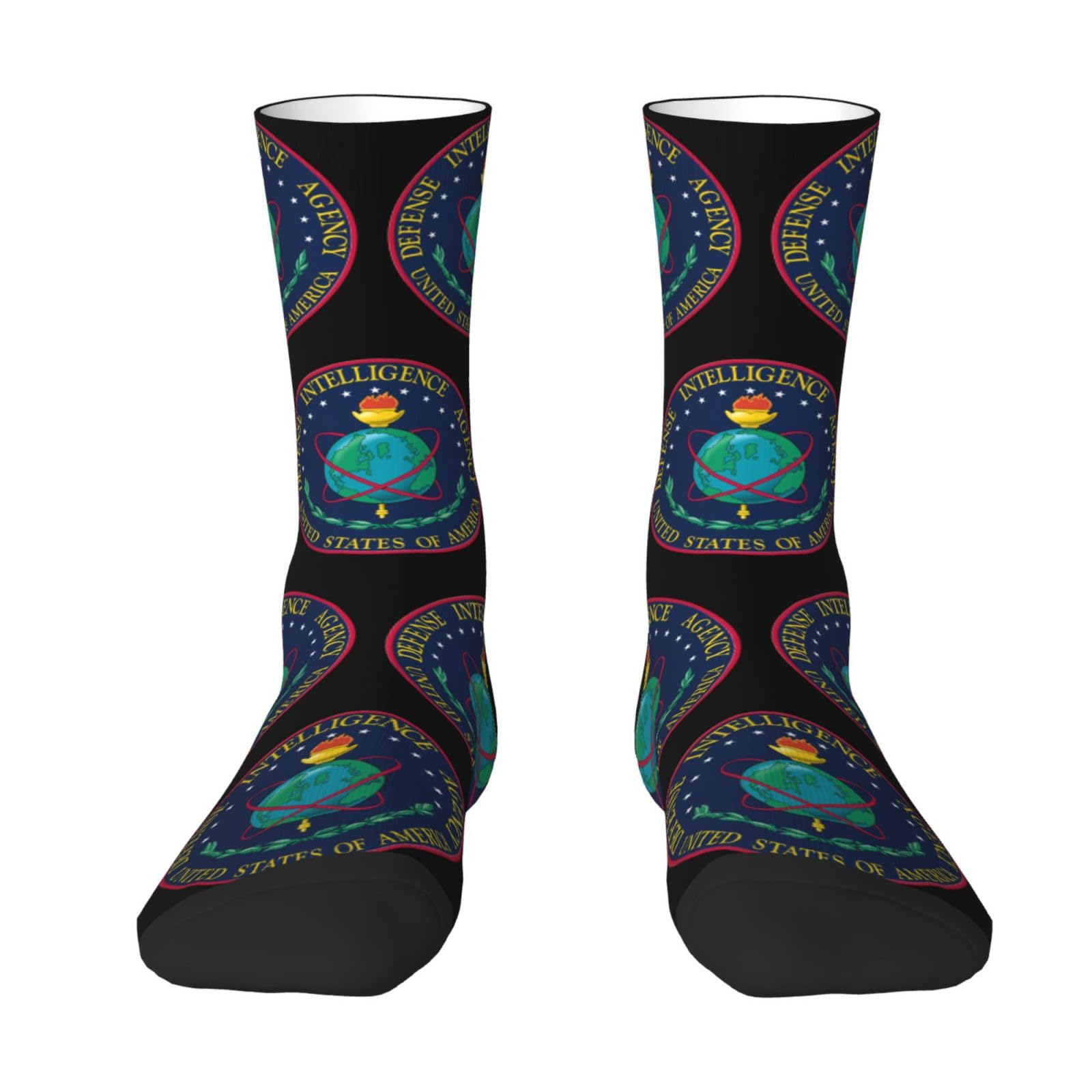 SIYTUAU Seal of the U.S. Defense Intelligence Agency Socks For Women Men Cushion Athletic Crew Socks Casual Wicking Socks