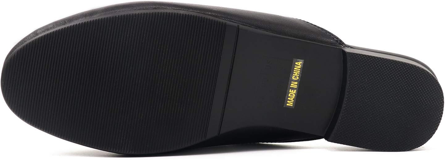 Comfity Mules for Women, Round Toe Backless Slip On Mule Flats Loafers Backless Faux Fur Slides Mules Shoes - Image 7