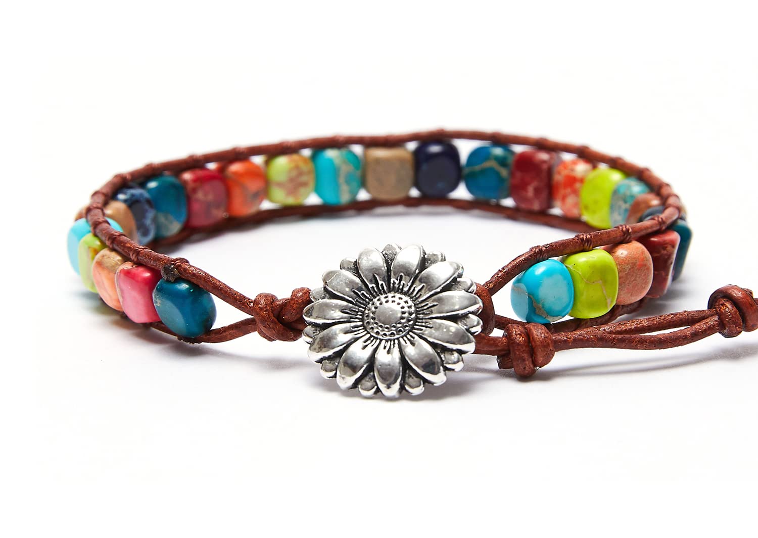 7 Chakra Bracelet,Boho Stone Wrap Beaded Bracelets for Women Jewelry Gift