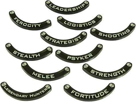 LITKO Specialism Base-Hugger Tokens | Compatible with Warhammer 40,000 | Kill Team | 32mm Role Markers | Set of 11 | Translucent Grey