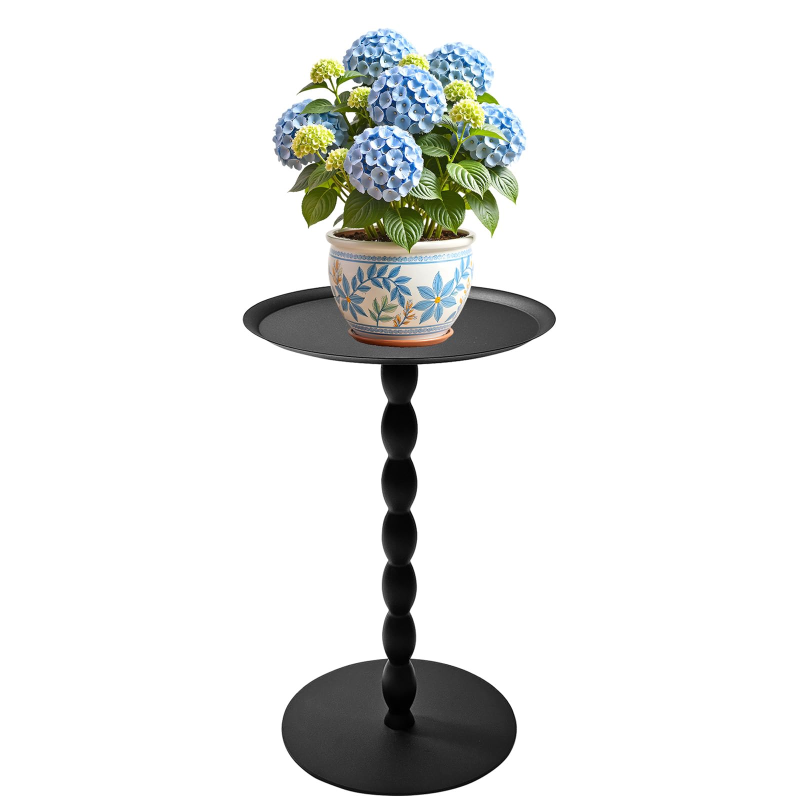 Photo 1 of Uniqcovosa Black Metal Plant Stand - 17" Heavy Duty Indoor/Outdoor