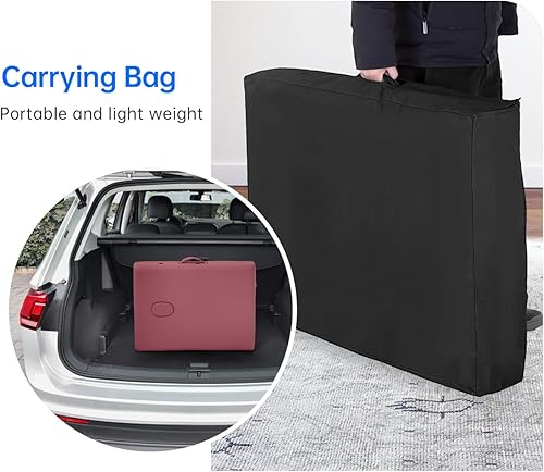 Miniatura 4 de PayLessHere Mesa de masaje portátil de 2 pliegues, cama de spa, cama de masaje, cama de masaje, cama de pestañas facial, cama de cuna facial, altura