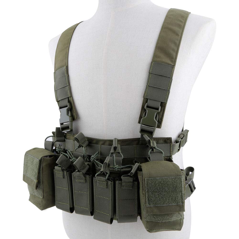 Airsoft Chest Vest Tactical Chest Vest Rig - Adjustable X Harness With ...